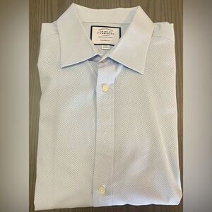 Men's 17/35 Charles Tyrwhitt French Cuff Light Blue Dress Shirt